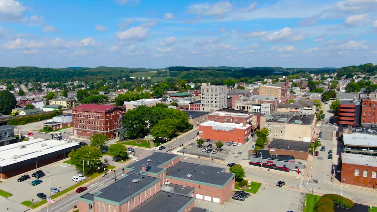 Aerial view of Latrobe, Pennsylvania